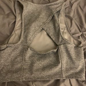 Grey Workout crop top